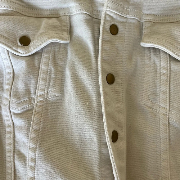 Mother The Puffy Bruiser bottom Frey denim mini dress in second chance - Picture 7 of 16